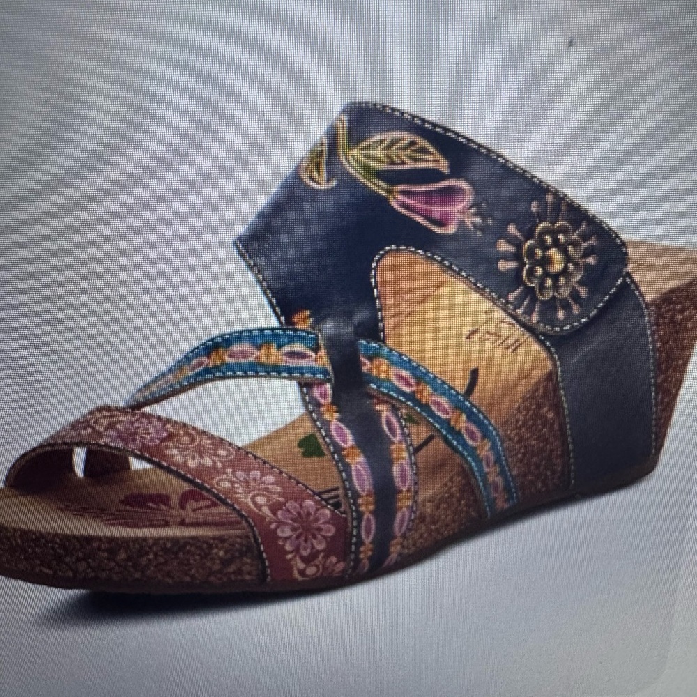 Spring Step Black and Brown Bohemian Sandals